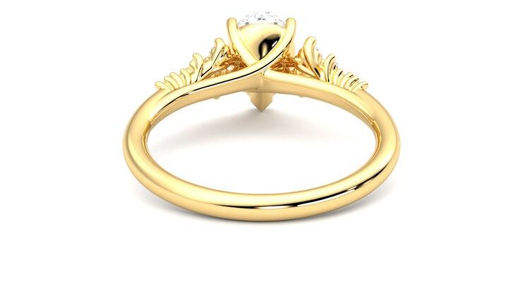 Taylor & Hart Marula Pear Engagement Ring 360 degree image 15