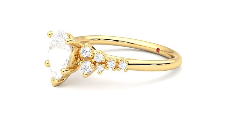 Taylor & Hart Marula Pear Engagement Ring 360 degree image 23