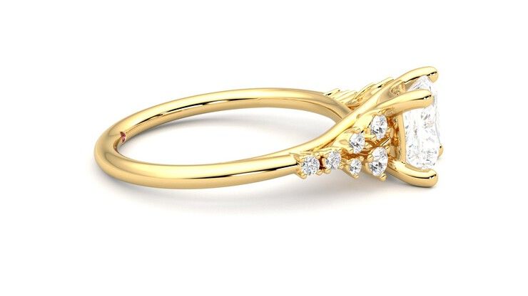 Taylor & Hart Marula Princess Engagement Ring 360 degree image 9