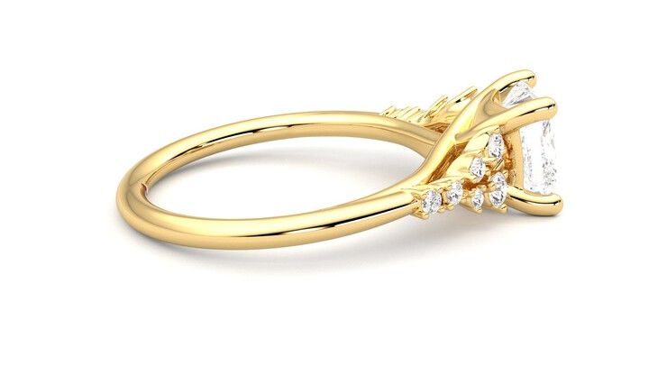 Taylor & Hart Marula Princess Engagement Ring 360 degree image 10
