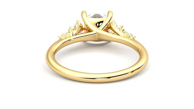 Taylor & Hart Marula Princess Engagement Ring 360 degree image 15