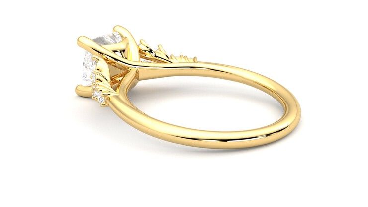 Taylor & Hart Marula Princess Engagement Ring 360 degree image 18