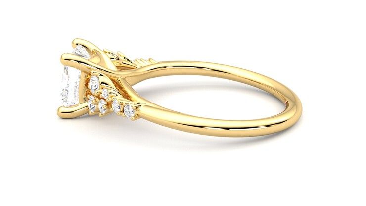 Taylor & Hart Marula Princess Engagement Ring 360 degree image 20