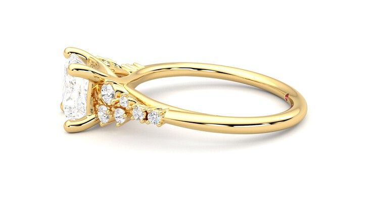 Taylor & Hart Marula Princess Engagement Ring 360 degree image 21
