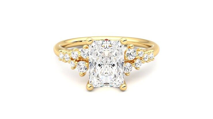 Taylor & Hart Marula Radiant Engagement Ring 360 degree image 0