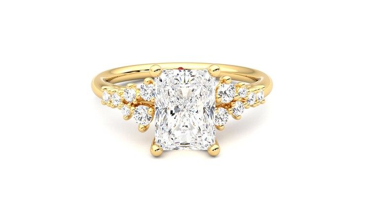 Taylor & Hart Marula Radiant Engagement Ring 360 degree image 1