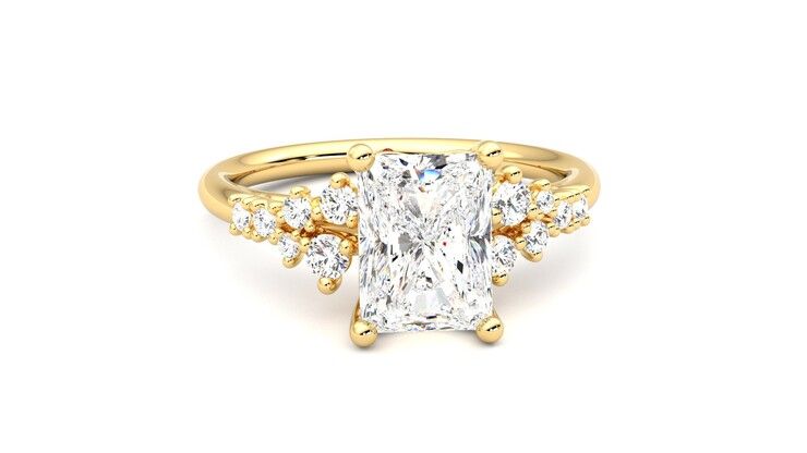 Taylor & Hart Marula Radiant Engagement Ring 360 degree image 2