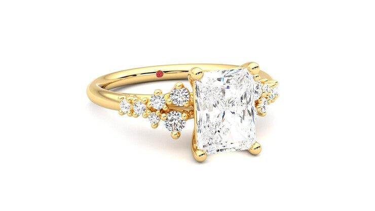 Taylor & Hart Marula Radiant Engagement Ring 360 degree image 4