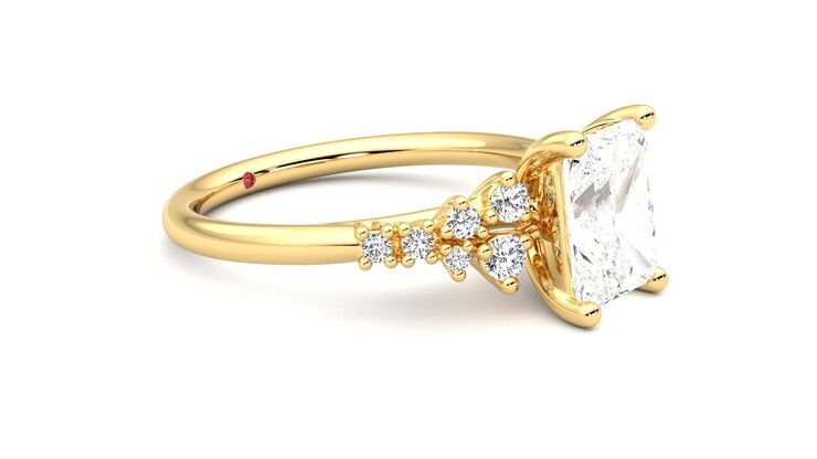 Taylor & Hart Marula Radiant Engagement Ring 360 degree image 7