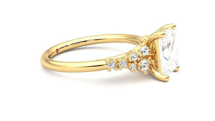Taylor & Hart Marula Radiant Engagement Ring 360 degree image 8