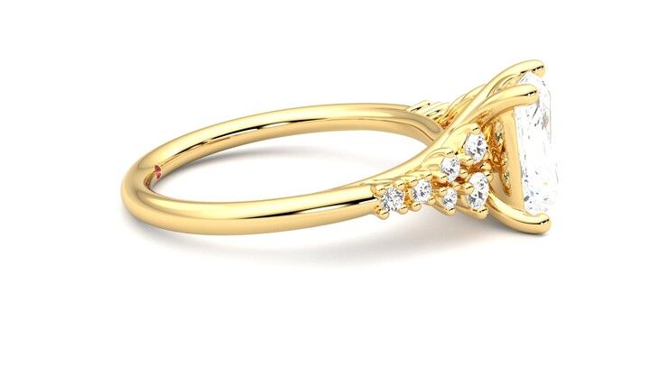 Taylor & Hart Marula Radiant Engagement Ring 360 degree image 9