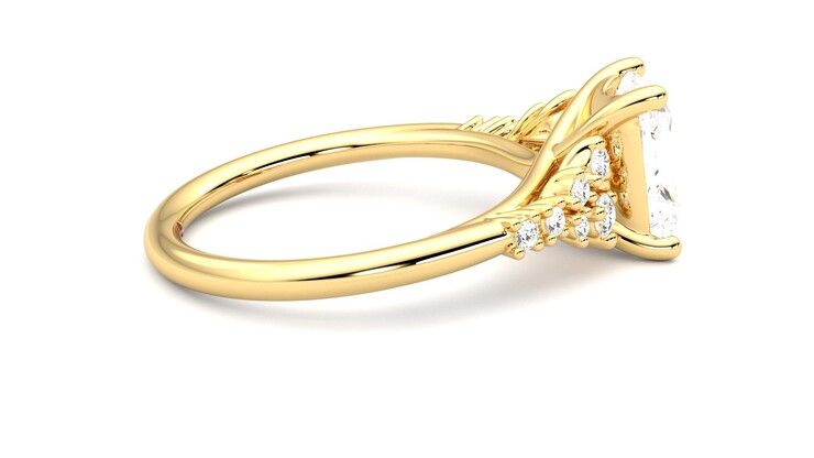 Taylor & Hart Marula Radiant Engagement Ring 360 degree image 10