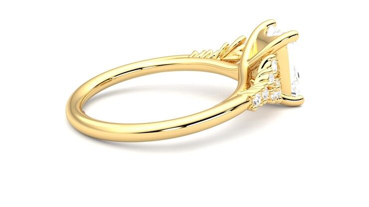 Taylor & Hart Marula Radiant Engagement Ring 360 degree image 11