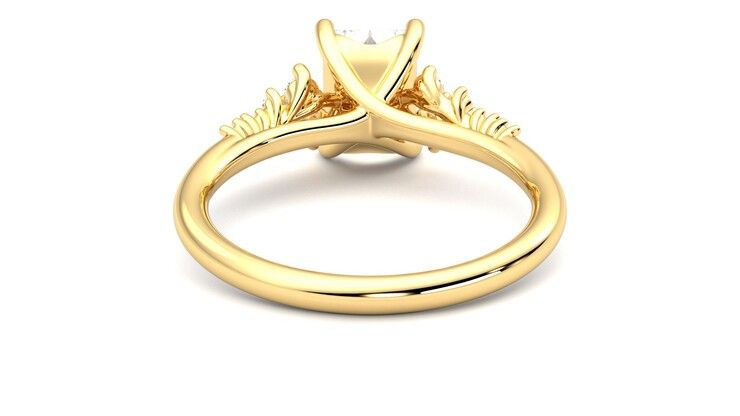 Taylor & Hart Marula Radiant Engagement Ring 360 degree image 15