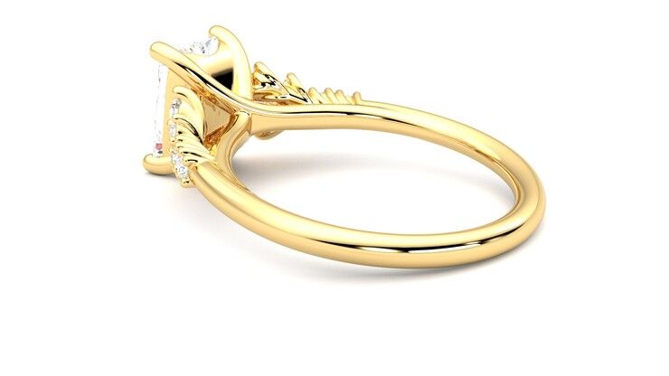 Taylor & Hart Marula Radiant Engagement Ring 360 degree image 18