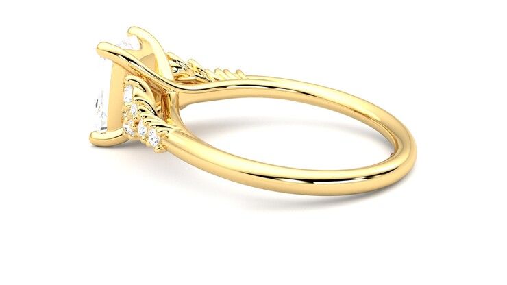 Taylor & Hart Marula Radiant Engagement Ring 360 degree image 19