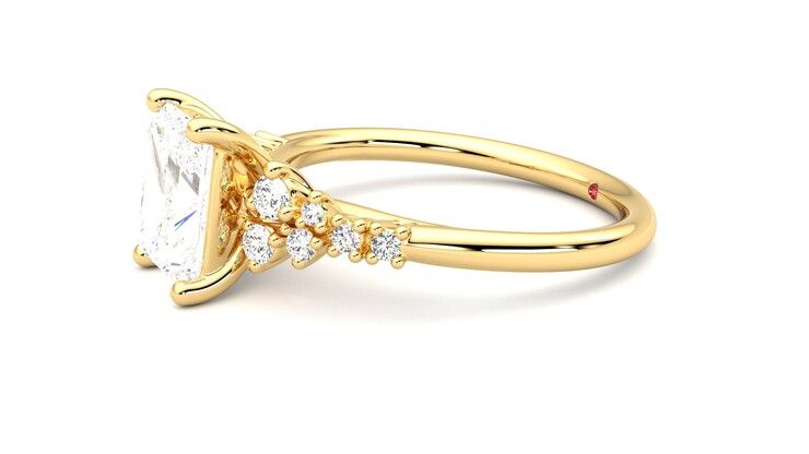 Taylor & Hart Marula Radiant Engagement Ring 360 degree image 22