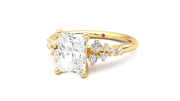 Taylor & Hart Marula Radiant Engagement Ring 360 degree image 26