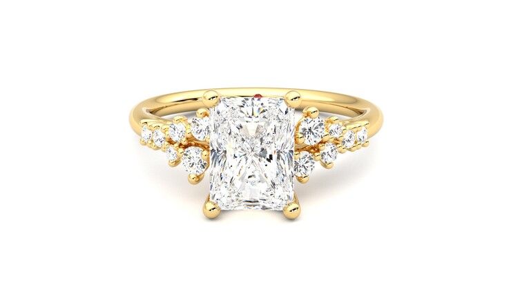 Taylor & Hart Marula Radiant Engagement Ring 360 degree image 29