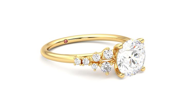 Taylor & Hart Marula Round Engagement Ring 360 degree image 6