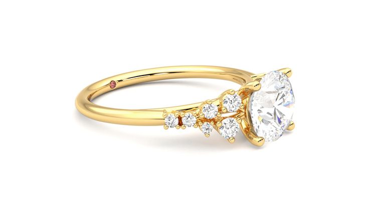 Taylor & Hart Marula Round Engagement Ring 360 degree image 7