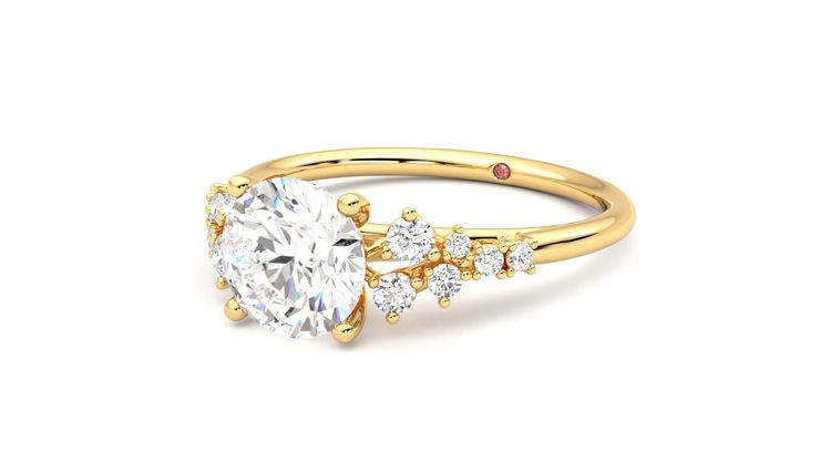 Taylor & Hart Marula Round Engagement Ring 360 degree image 25