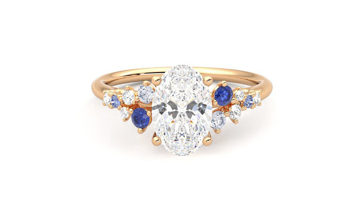 Taylor & Hart Marula Oval Engagement Ring 360 degree image 0