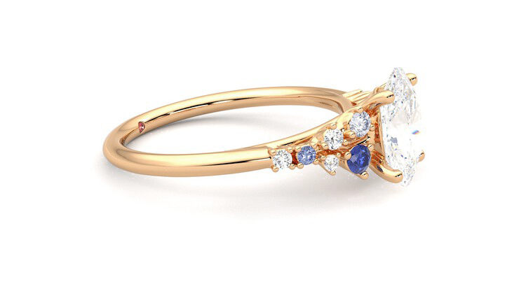 Taylor & Hart Marula Oval Engagement Ring 360 degree image 8