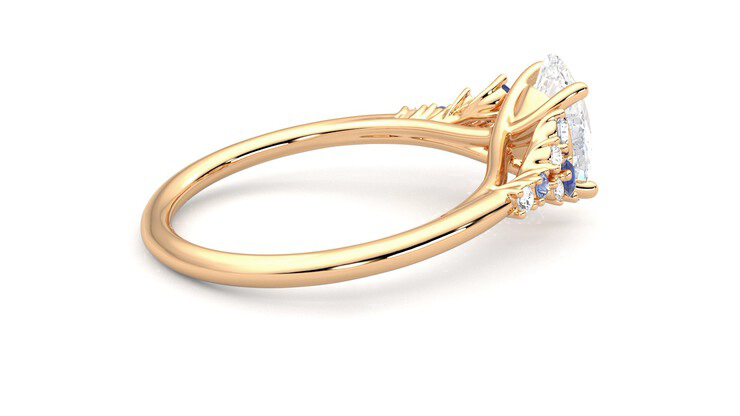 Taylor & Hart Marula Oval Engagement Ring 360 degree image 11