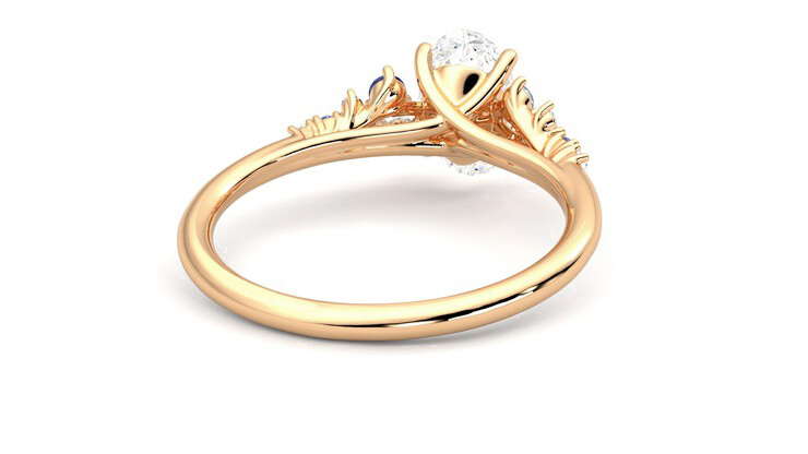 Taylor & Hart Marula Oval Engagement Ring 360 degree image 14