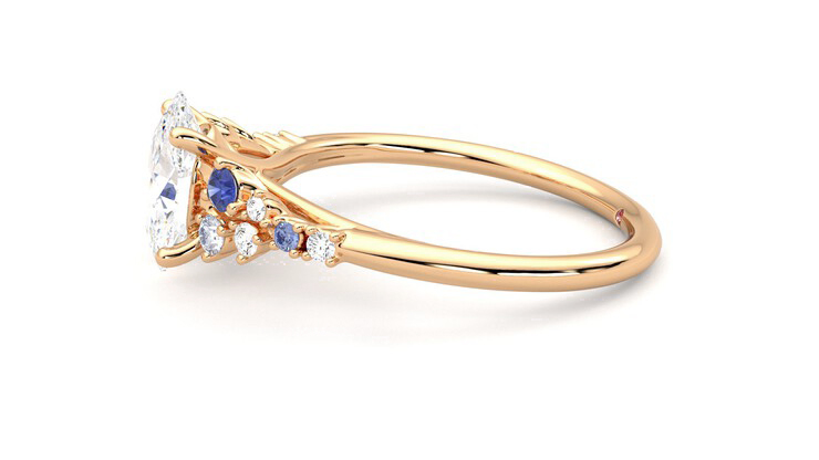 Taylor & Hart Marula Oval Engagement Ring 360 degree image 21
