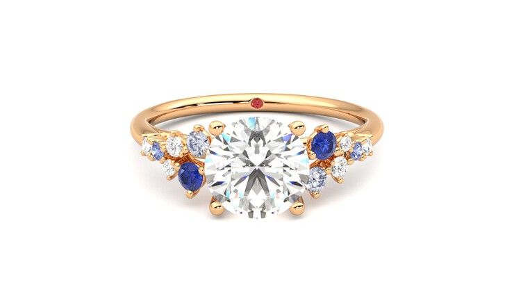 Taylor & Hart Marula Round Engagement Ring 360 degree image 0