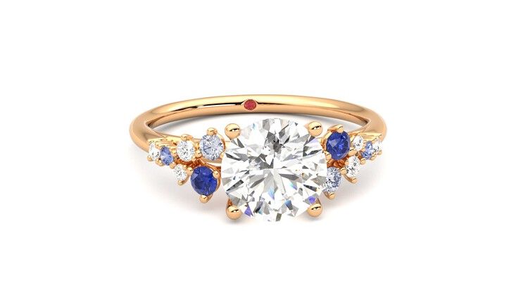 Taylor & Hart Marula Round Engagement Ring 360 degree image 2