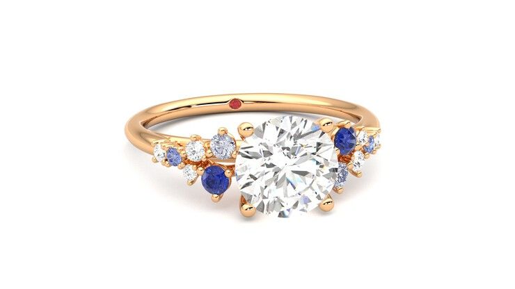 Taylor & Hart Marula Round Engagement Ring 360 degree image 3