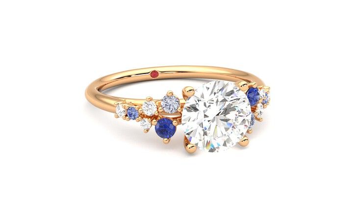 Taylor & Hart Marula Round Engagement Ring 360 degree image 4