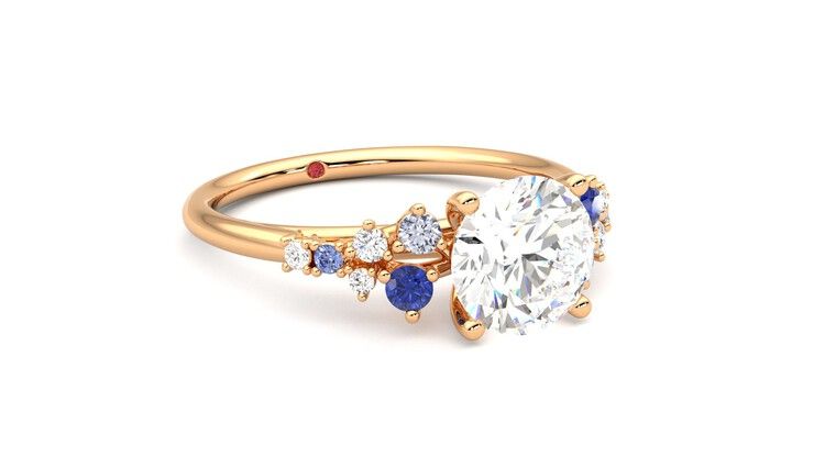 Taylor & Hart Marula Round Engagement Ring 360 degree image 5