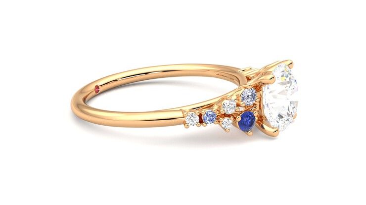Taylor & Hart Marula Round Engagement Ring 360 degree image 8