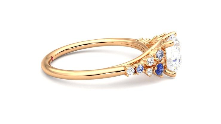 Taylor & Hart Marula Round Engagement Ring 360 degree image 9