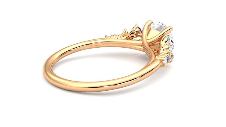 Taylor & Hart Marula Round Engagement Ring 360 degree image 12