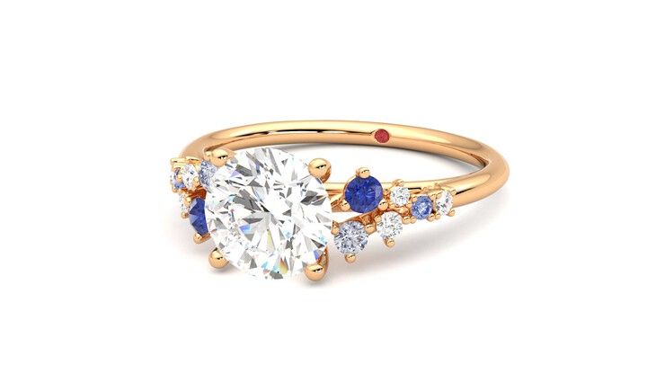 Taylor & Hart Marula Round Engagement Ring 360 degree image 26