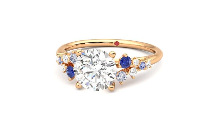 Taylor & Hart Marula Round Engagement Ring 360 degree image 27