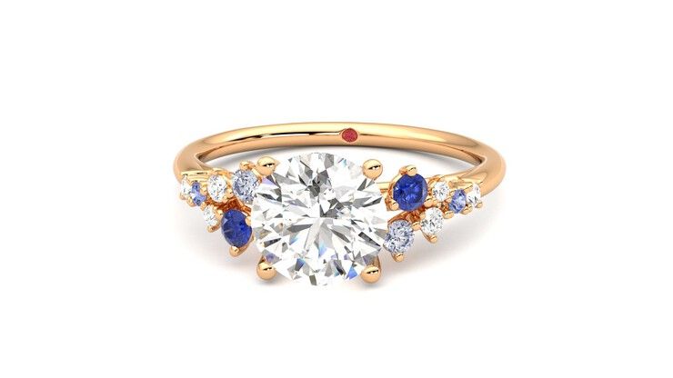 Taylor & Hart Marula Round Engagement Ring 360 degree image 28