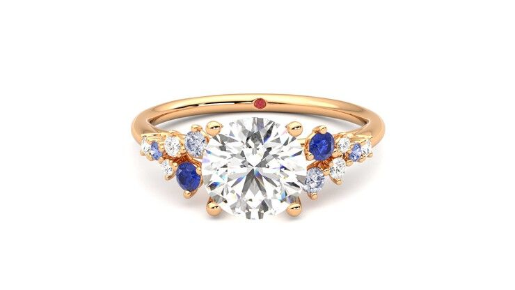 Taylor & Hart Marula Round Engagement Ring 360 degree image 29