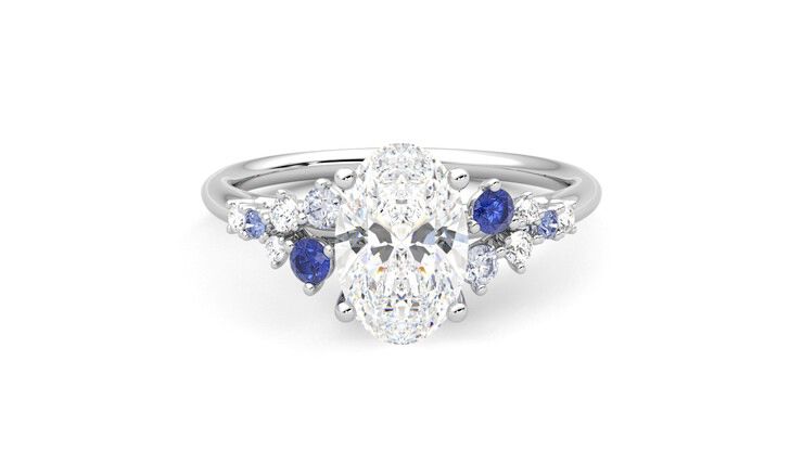Taylor & Hart Marula Oval Engagement Ring 360 degree image 0