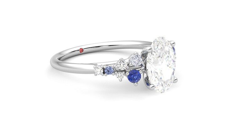 Taylor & Hart Marula Oval Engagement Ring 360 degree image 6