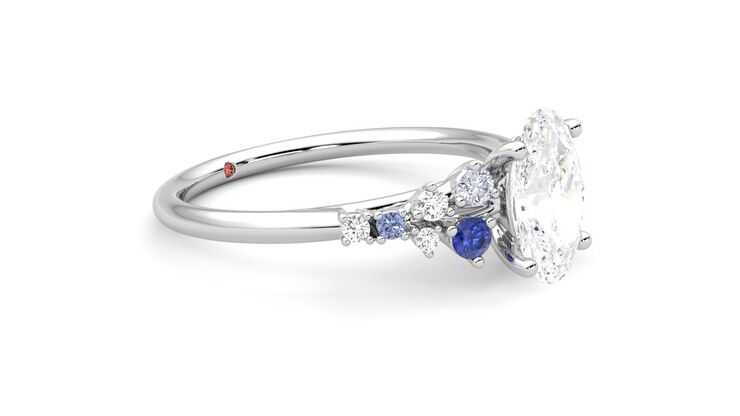 Taylor & Hart Marula Oval Engagement Ring 360 degree image 7