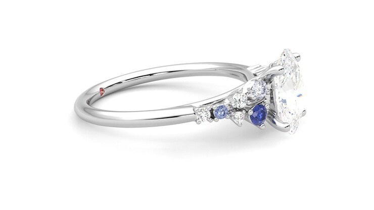 Taylor & Hart Marula Oval Engagement Ring 360 degree image 8
