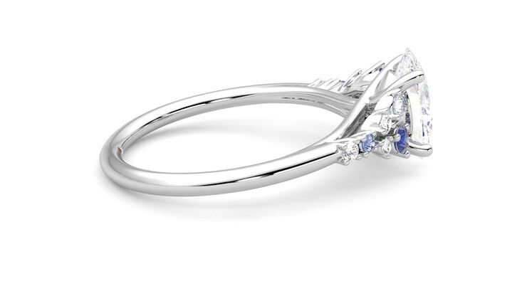 Taylor & Hart Marula Oval Engagement Ring 360 degree image 10