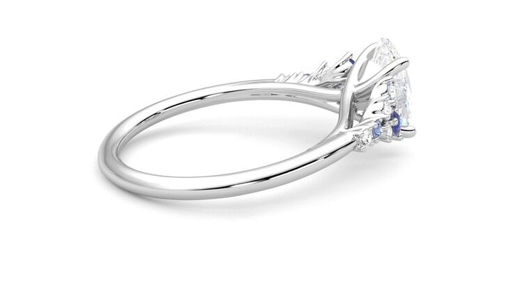 Taylor & Hart Marula Oval Engagement Ring 360 degree image 11