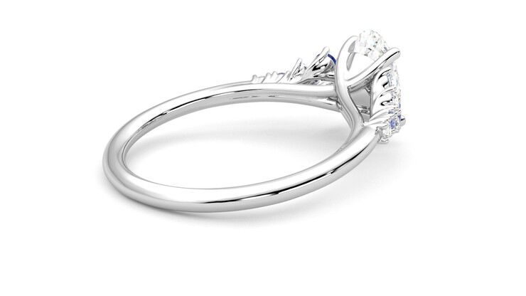 Taylor & Hart Marula Oval Engagement Ring 360 degree image 12